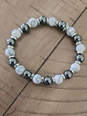 8mm Hematite Obsidian Powerful Protection Bracelet, Grounding, Absorb Negative